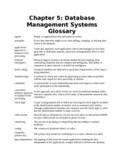 Read Chapter 5 Database Management Systems 