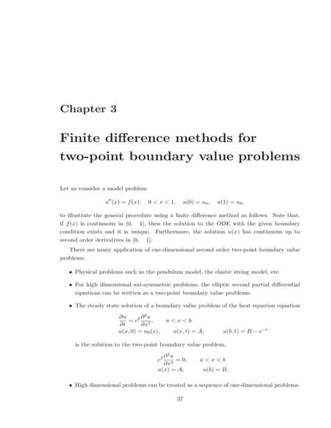 Read Online Chapter 5 Finite Difference Methods York University 