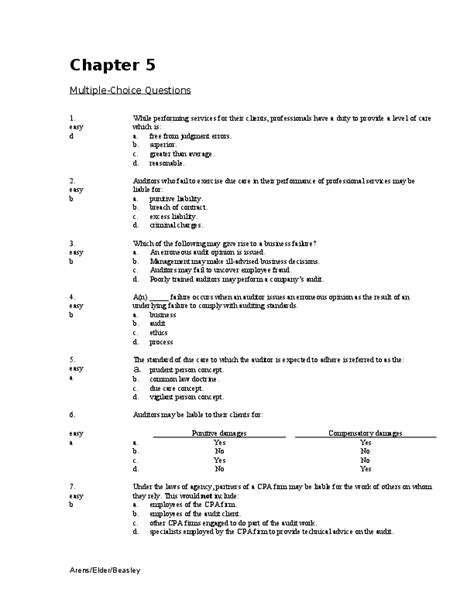 Read Online Chapter 5 Multiple Choice Questions By Section Pdf 