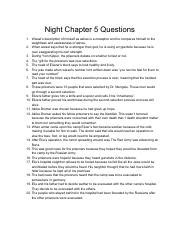 Read Chapter 5 Night Answers 
