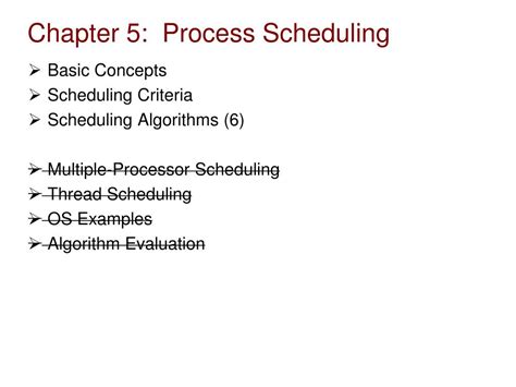 Full Download Chapter 5 Process Scheduling 