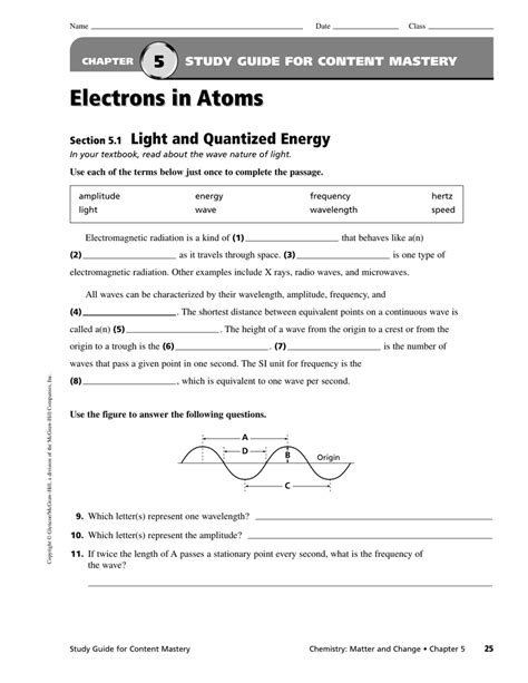 Full Download Chapter 5 Study Guide For Content Mastery Electrons In Atoms Answer Key 