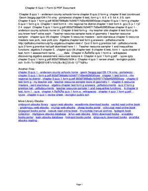 Download Chapter 5 Test Form G 