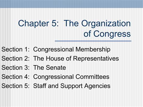 Full Download Chapter 5 The Organization Of Congress Teacherweb 