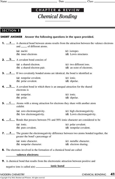 Full Download Chapter 6 Assessment Chemistry Answers 