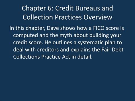 Download Chapter 6 Credit Bureaus And Collection Practices Test 