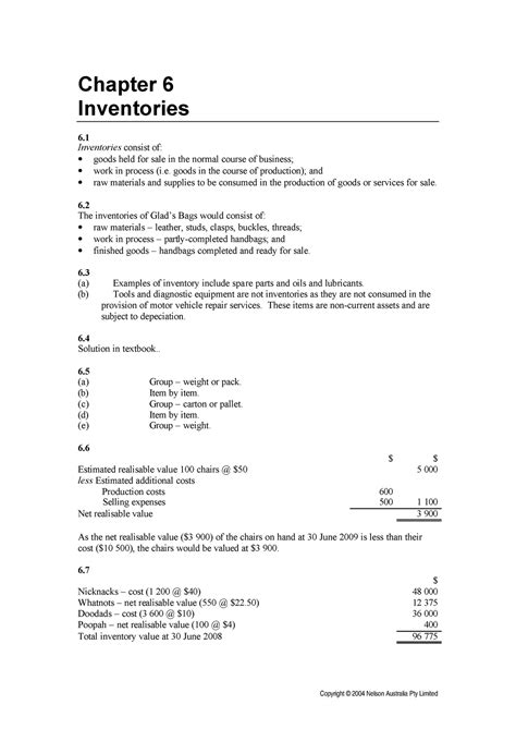 Download Chapter 6 Inventories Solutions 