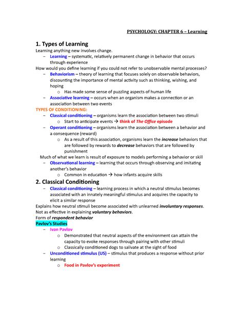 Read Online Chapter 6 Learning Psychology 
