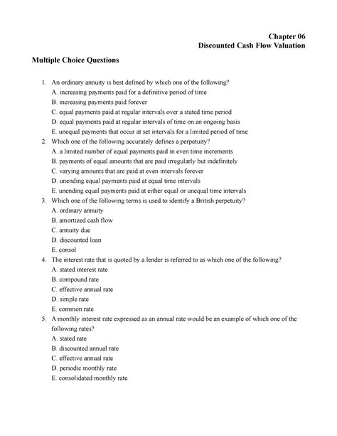 Read Chapter 6 Multiple Choice Questions 