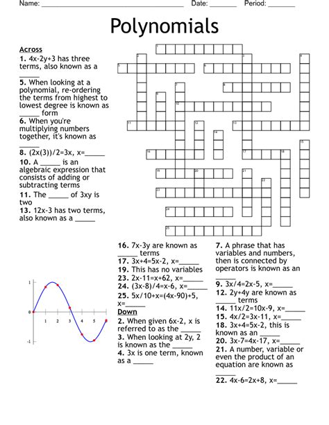 Download Chapter 6 Polynomials And Polynomial Functions Crossword 