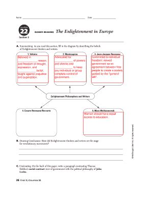 Read Chapter 6 Section 2 The Enlightenment In Europe Guided Reading 