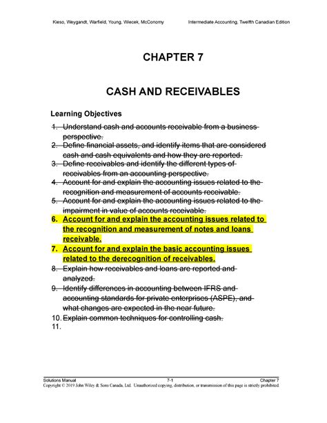 Read Chapter 7 Cash And Receivables Solutions 2011 