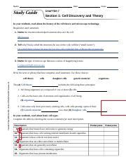 Read Chapter 7 Cells Study Guide 