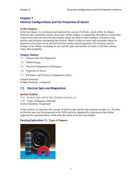 Read Online Chapter 7 Electron Configurations And The Properties Of 