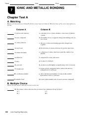 Read Chapter 7 Ionic And Metallic Bonding Test Answers 