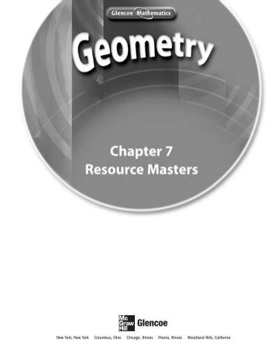 Read Chapter 7 Resource Masters Geometry 