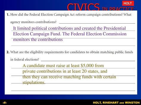 Full Download Chapter 7 Section 2 Elections Worksheet Answers 