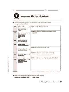 Download Chapter 7 Section 3 Guided Reading The Age Of Jackson Answers 
