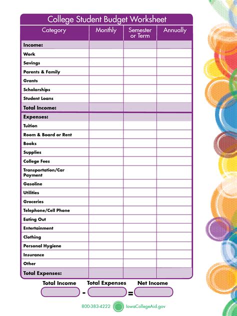 Download Chapter 7 Student Activity Sheet Budget 