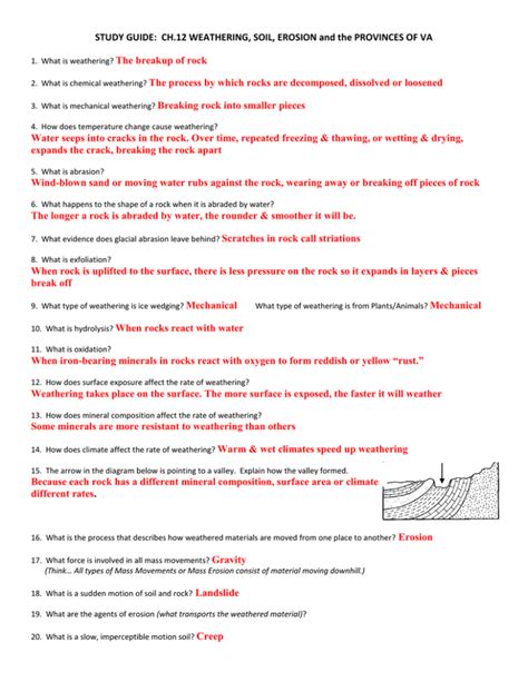 Full Download Chapter 7 Study Guide Answers Weathering Erosion Soil 
