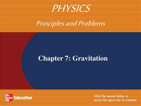 Read Chapter 7 Study Guide Gravitation Physics Principles Problems 