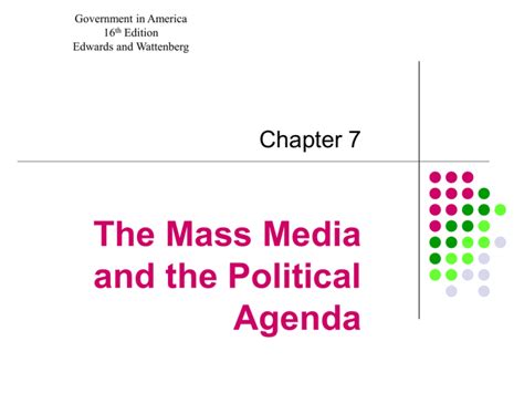 Full Download Chapter 7 Study Guide The Mass Media And The Political Agenda 