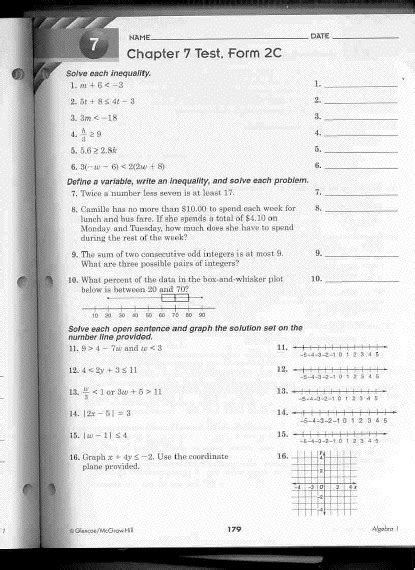 Download Chapter 7 Test Form 2C Answers Algebra 1 