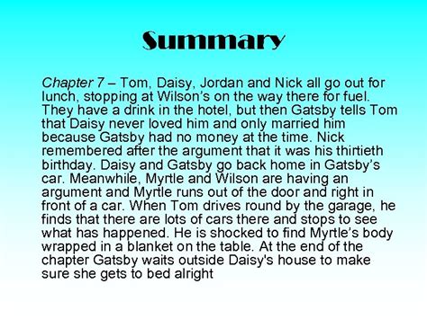 Full Download Chapter 7 The Great Gatsby Summary 