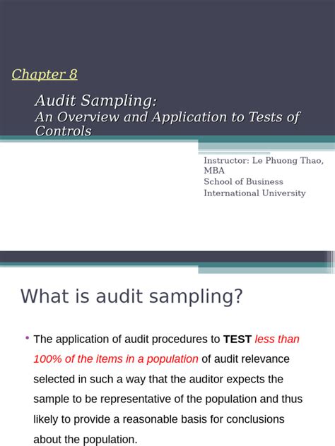 Read Online Chapter 8 Audit Sampling Solution 