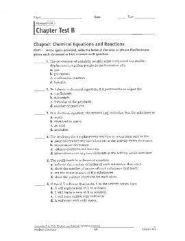 Read Chapter 8 Chemical Reactions Guided Reading Answers 