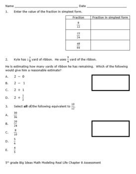 Download Chapter 8 Math Test 