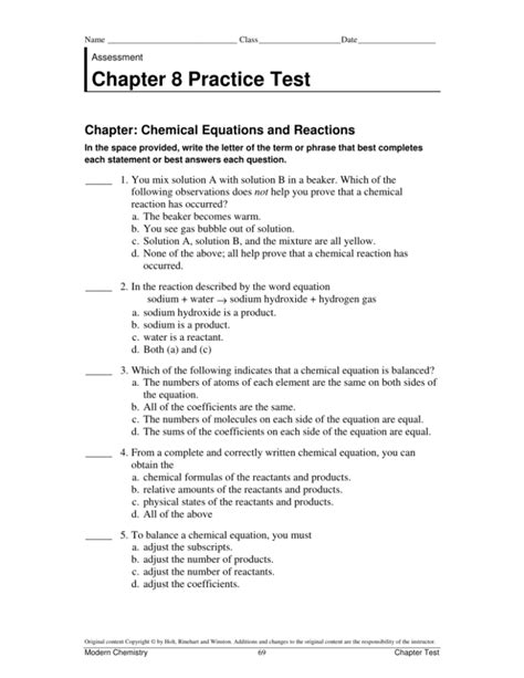 Read Chapter 8 Practice Test Answers 