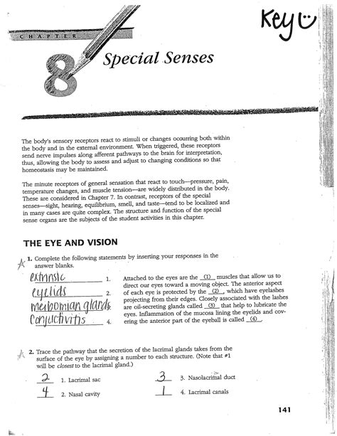 Download Chapter 8 Special Senses Answer Key 