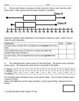 Read Online Chapter 8 Test Ccss Math 1 