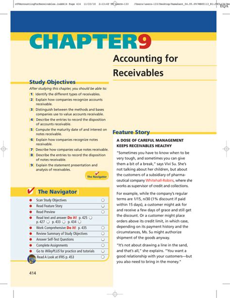 Read Online Chapter 9 Accounting For Receivables 