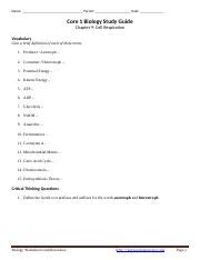 Read Chapter 9 Cellular Respiration And Fermentation Study Guide 
