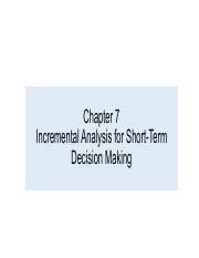 Full Download Chapter 9 Incremental Analysis And Decision Making Costs 