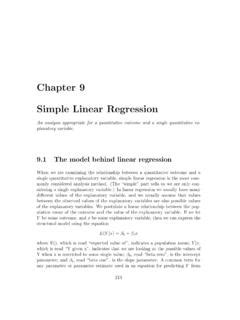 Read Online Chapter 9 Simple Linear Regression Cmu Statistics 
