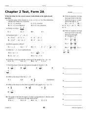 Read Chapter 9 Test Form 2A 