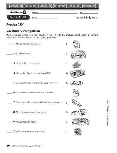Download Chapter Assessment Prueba 3B 1 Answer Beelo 