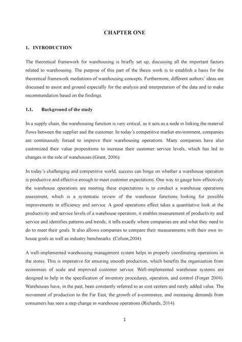 Read Online Chapter I Introduction Theoretical Framework 