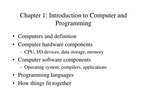 Read Chapter No 1 Introduction To Computer 