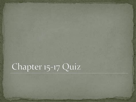 Read Chapter Quiz 