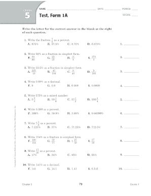 Read Chapter Test Form A Answers 