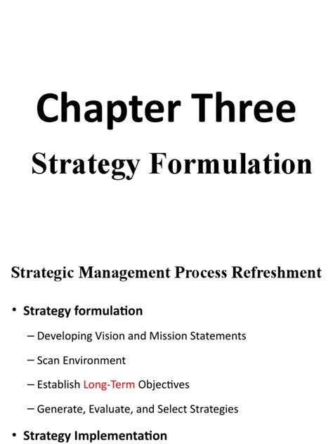 Full Download Chapter Three Strategic Management 