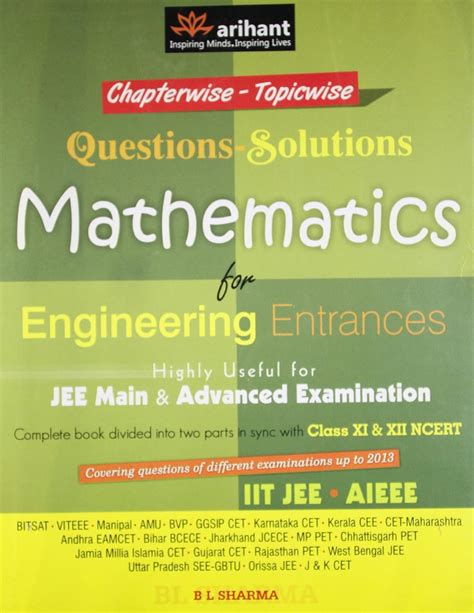 chapterwise topicwise mathematics previous years engineering entrances question with solutions