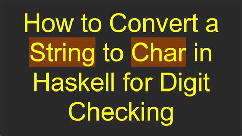 Char To String Haskell
