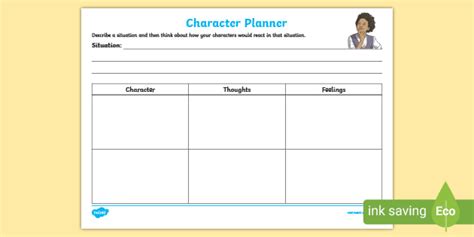 Character Plans Story Planner Character Planner Writing - Character Planner Writing
