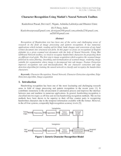 character recognition using matlab s neural network toolbox