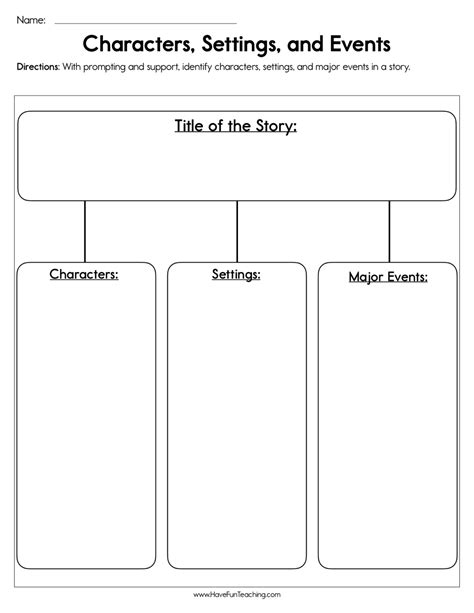 Character Setting Plot Activities For 1st Grade Worksheet First Grade Character Setting - Worksheet First Grade Character Setting